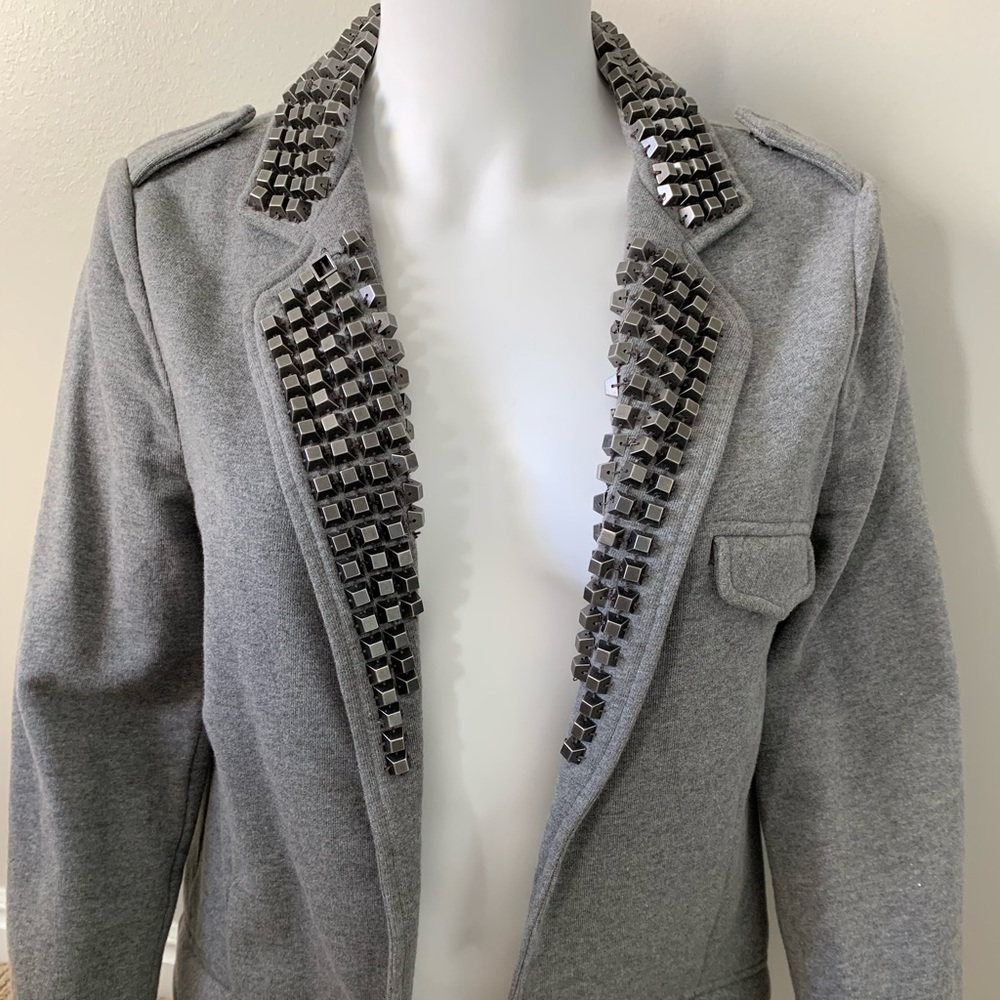 Gryphon Gray Studded Blazer